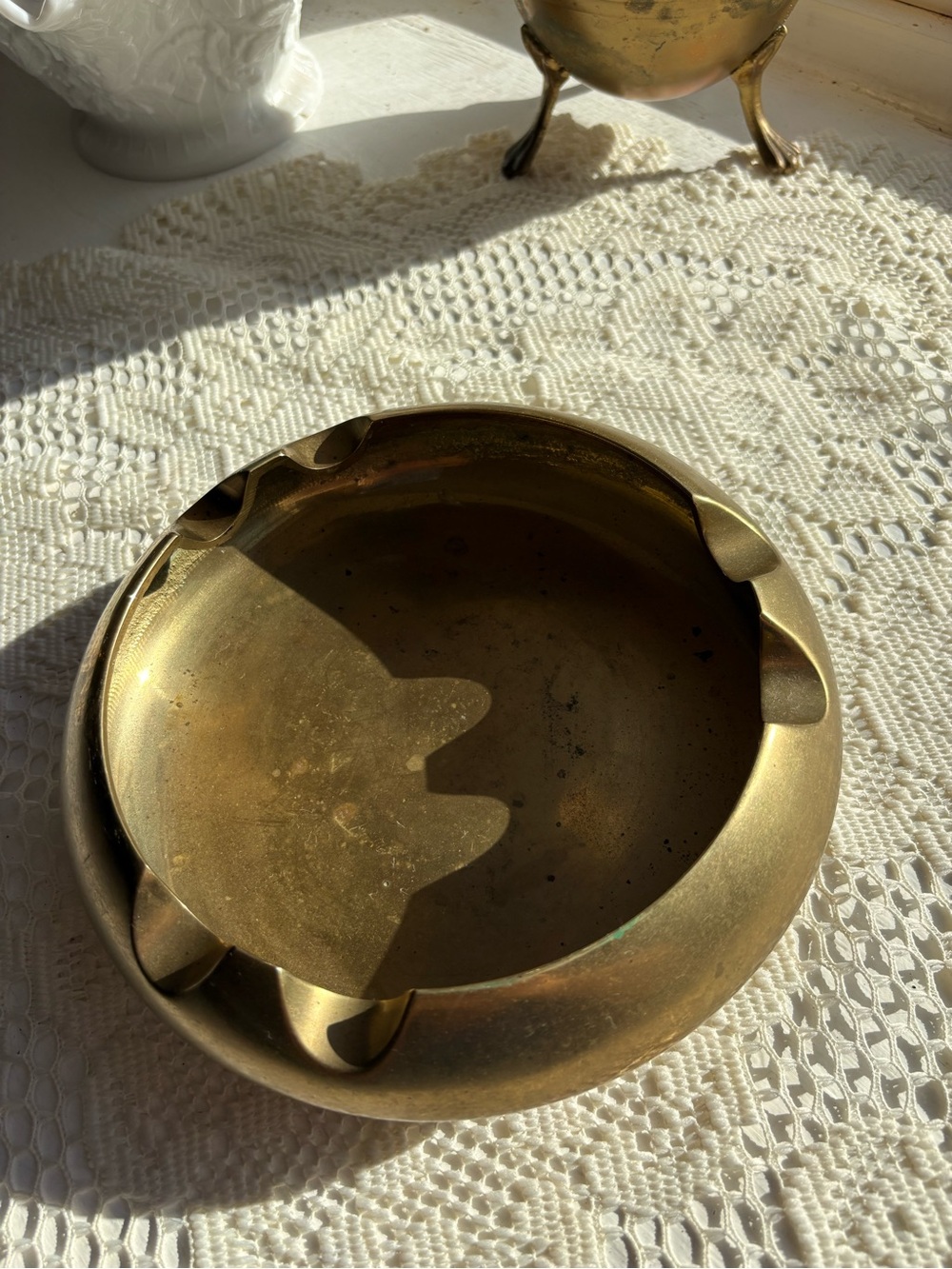Brass Ashtray Dish - Classic Gold Finish